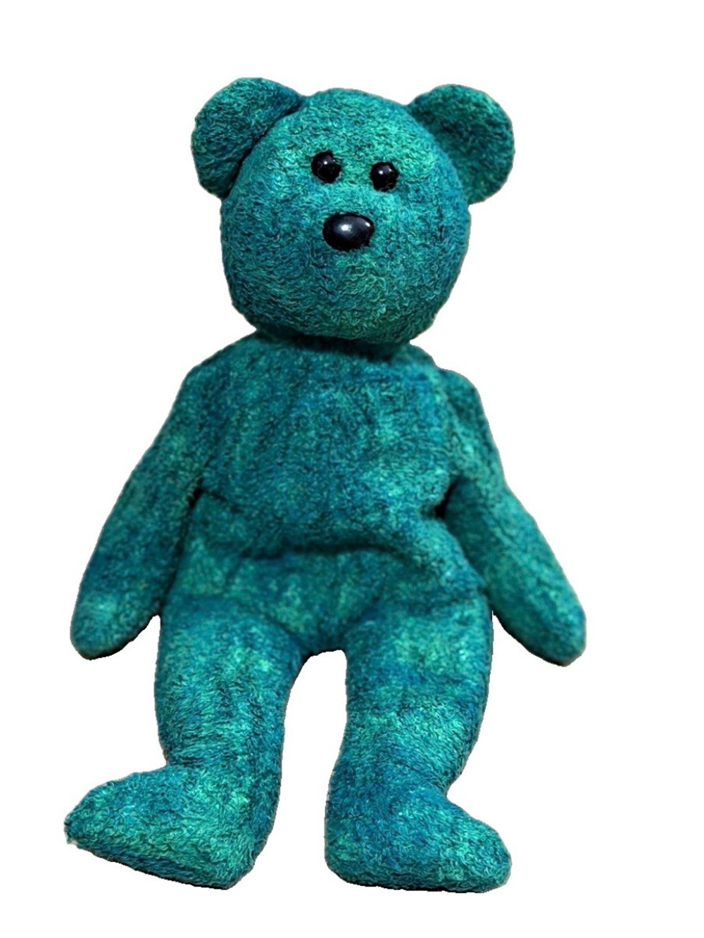 Teal Plush Bear Stuffed Animal - Soft Cuddly Toy